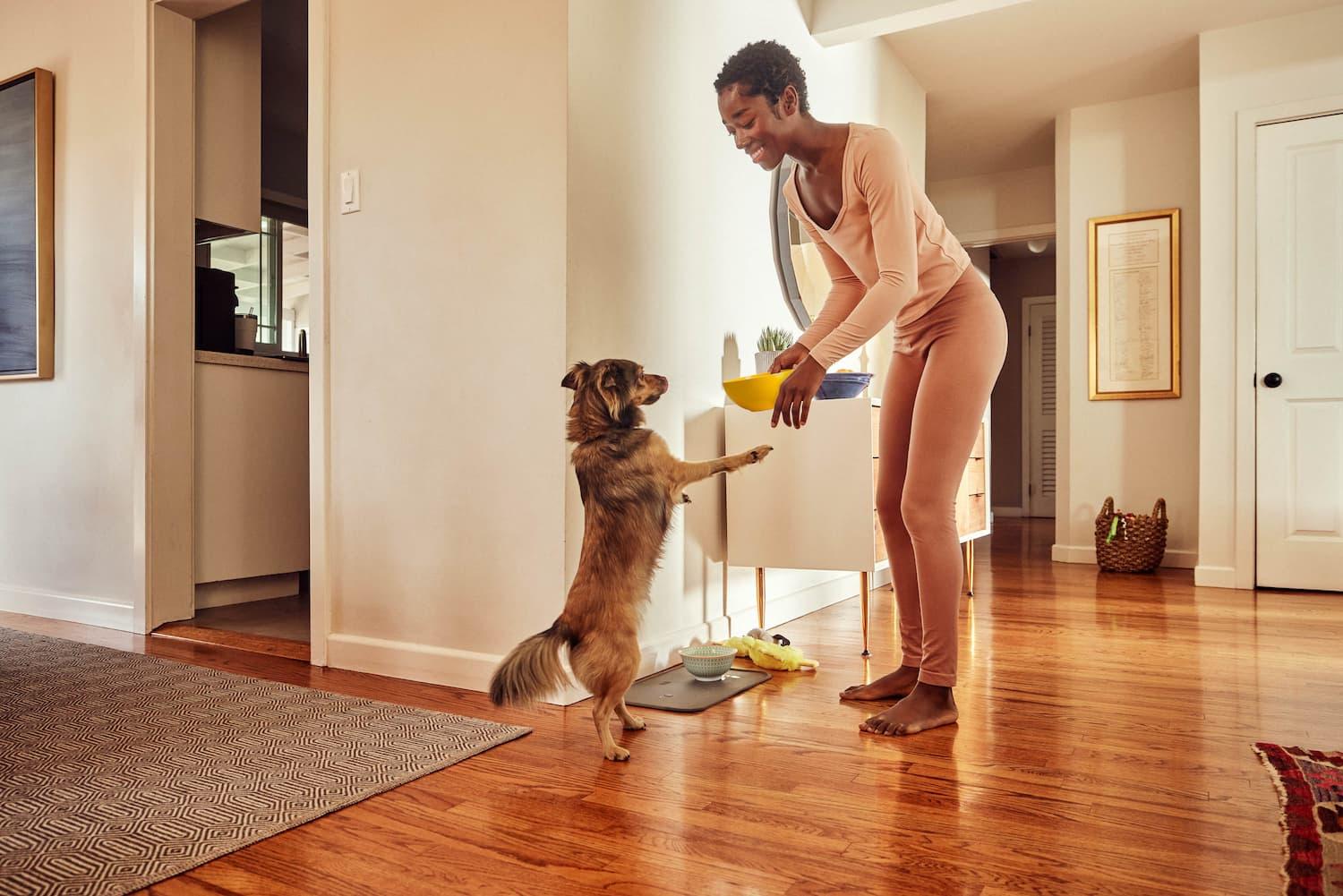 Woman cashing out on mobile app